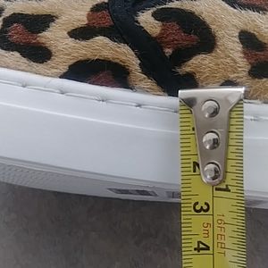 leopard pony hair sneakers